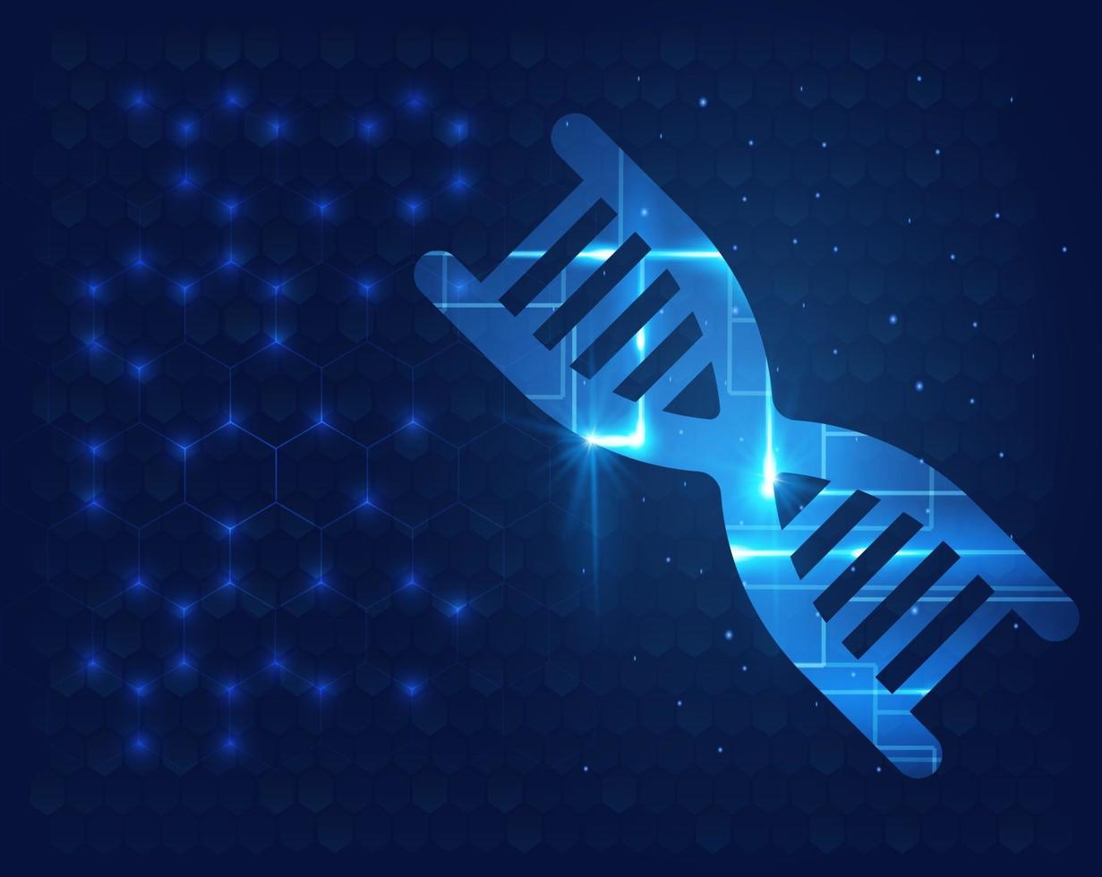 Human DNA Molecule Background Science Shining Design Template vector