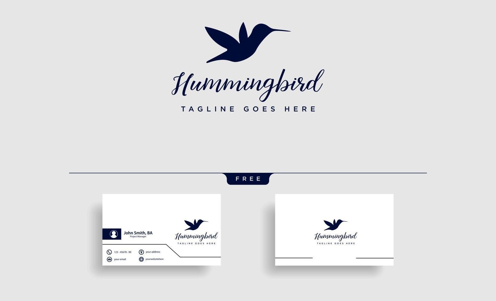 flying humming bird line art logo template vector icon element isolated