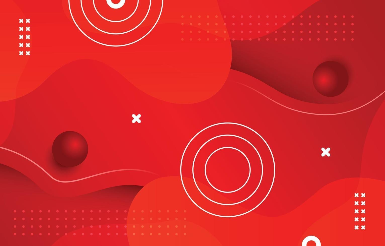 Abstract Red Wavy Background vector