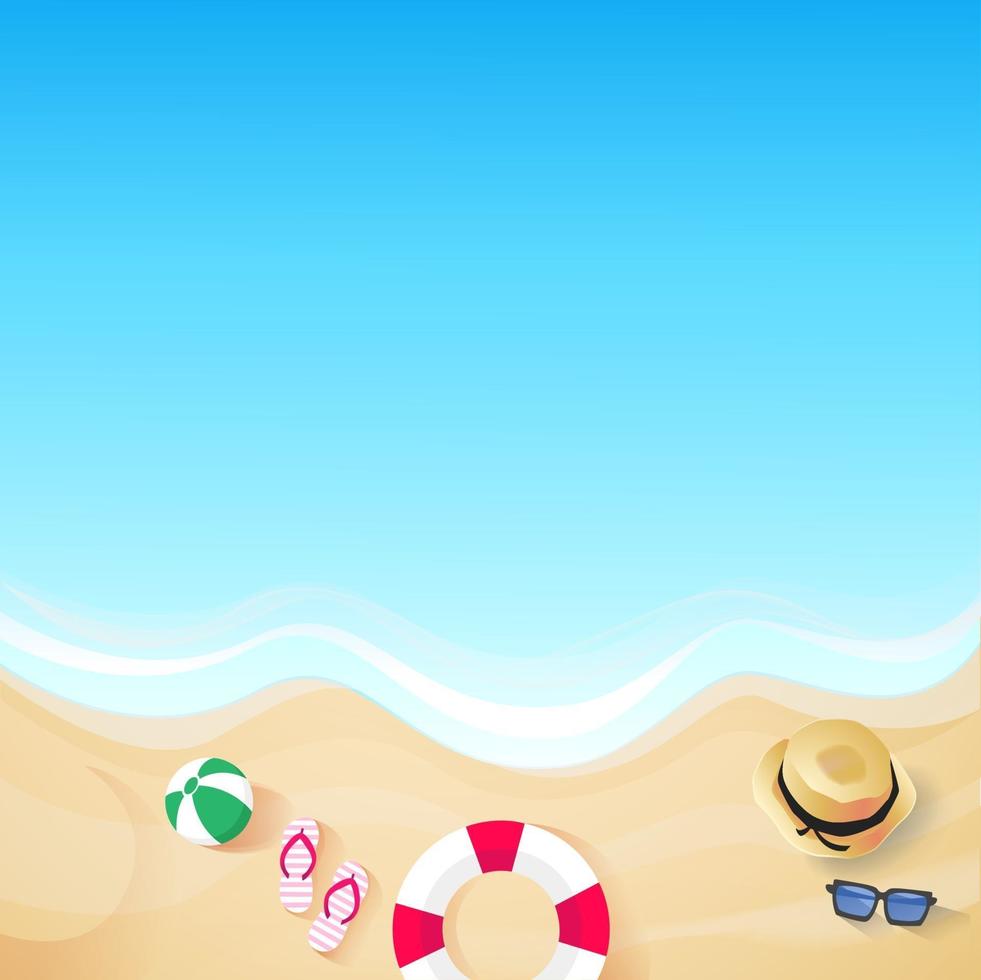 Beach holiday by the sea vector