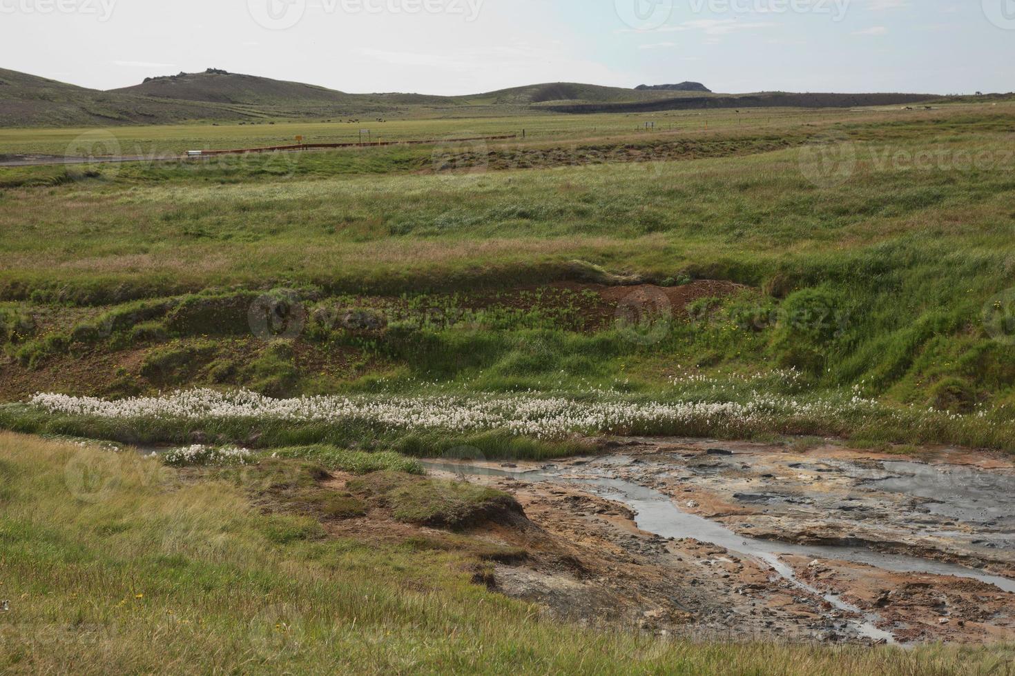 Seltun área geotérmica en Krysuvik, la península de Reykjanes, Islandia foto