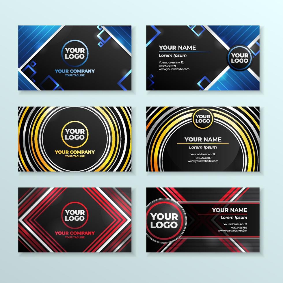 Modern Business Cards Collection vector