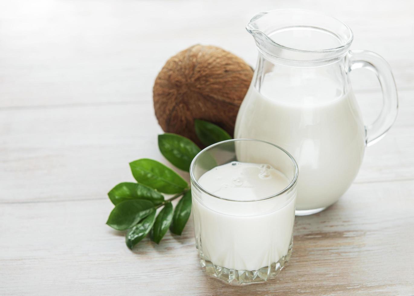 Fresh coconut milk photo