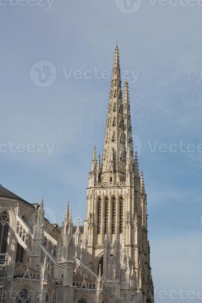 Detail of Saint Andre Cathedral in Bordeaux in France photo