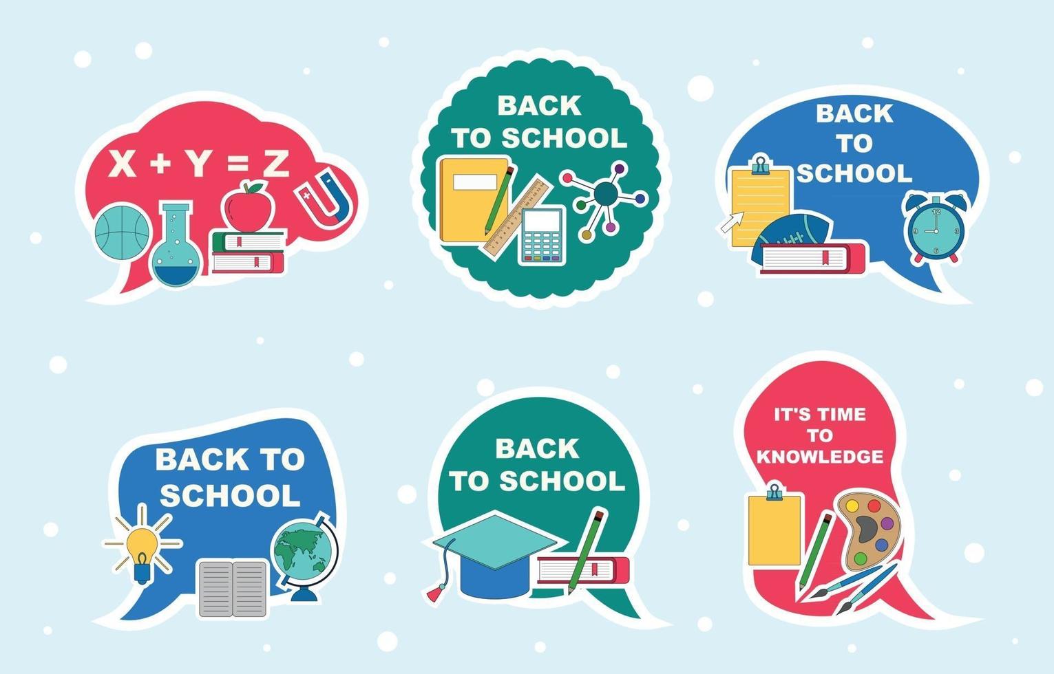 Education Sticker Set vector