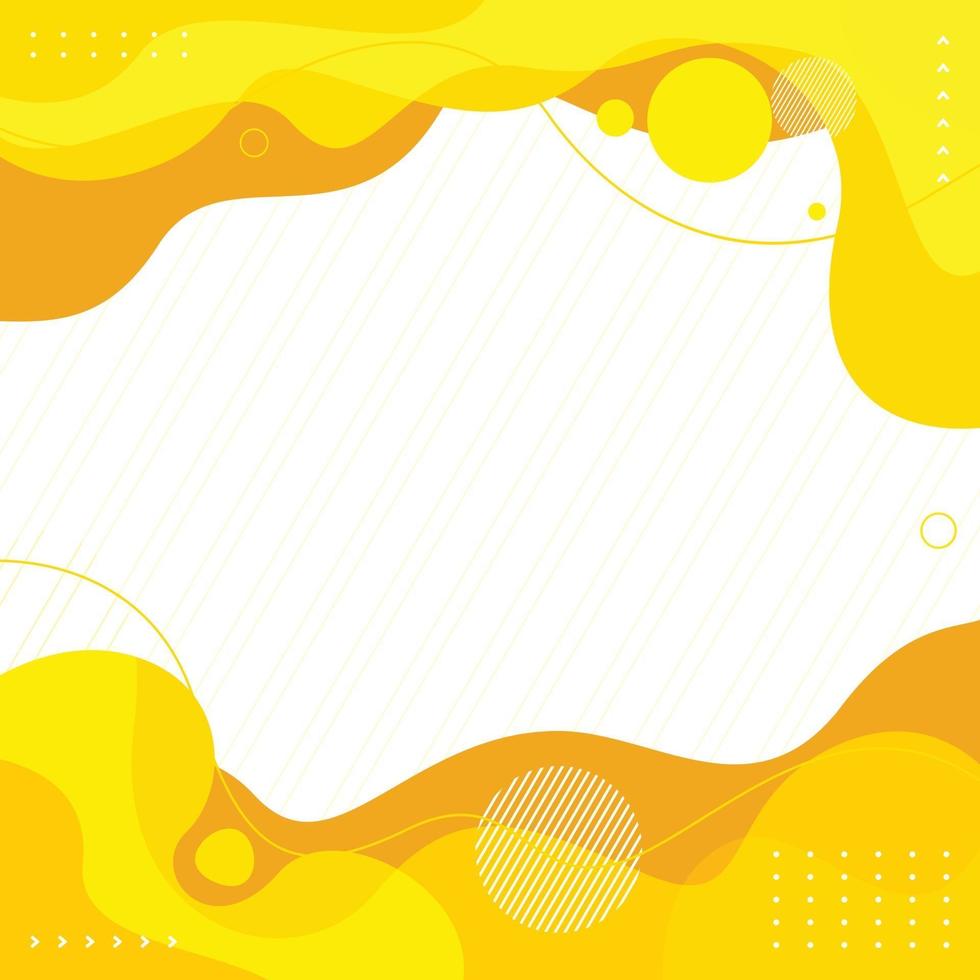 lindo fondo amarillo con diseño plano vector