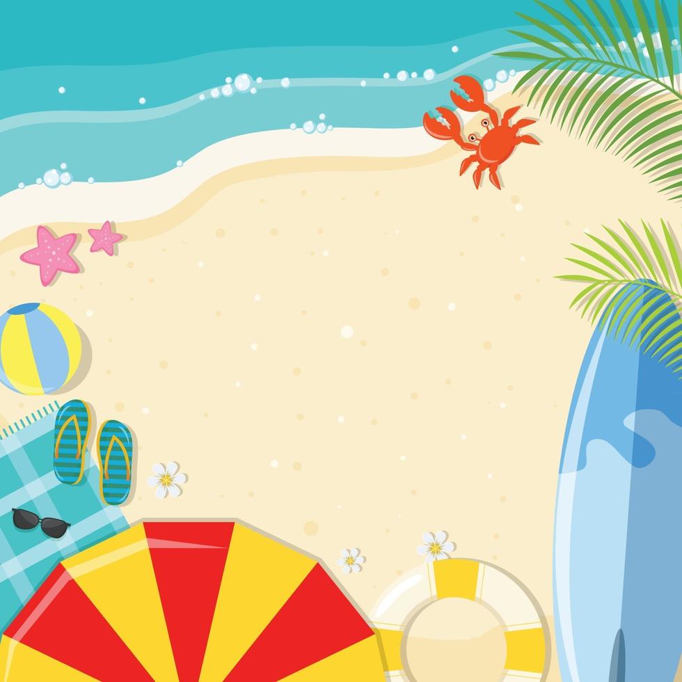 Fondo de playa de verano vector