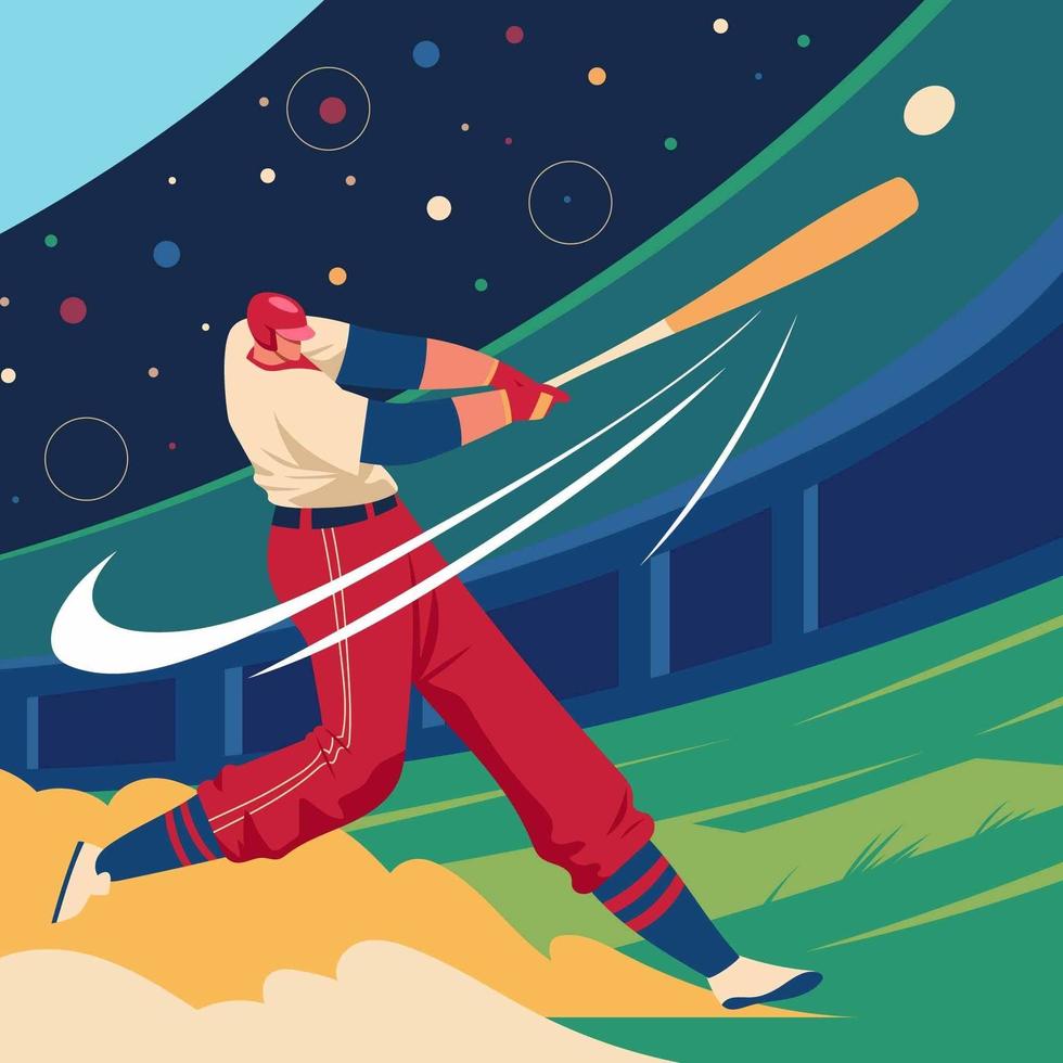 Softball Game Player vector