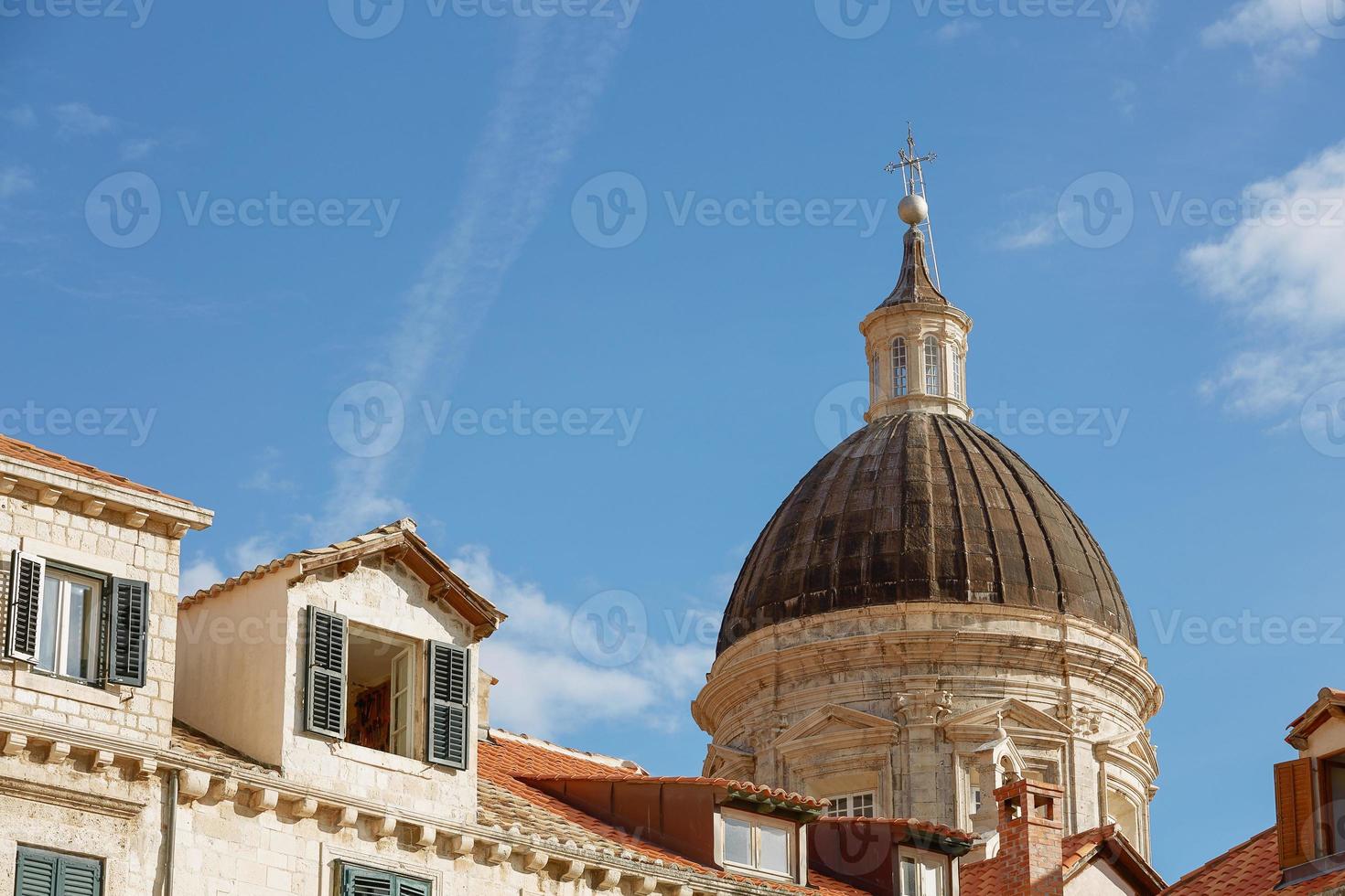 Dome of the Cathedral of the Assumption of the Virgin Mary in Dubrovnik Croatia photo