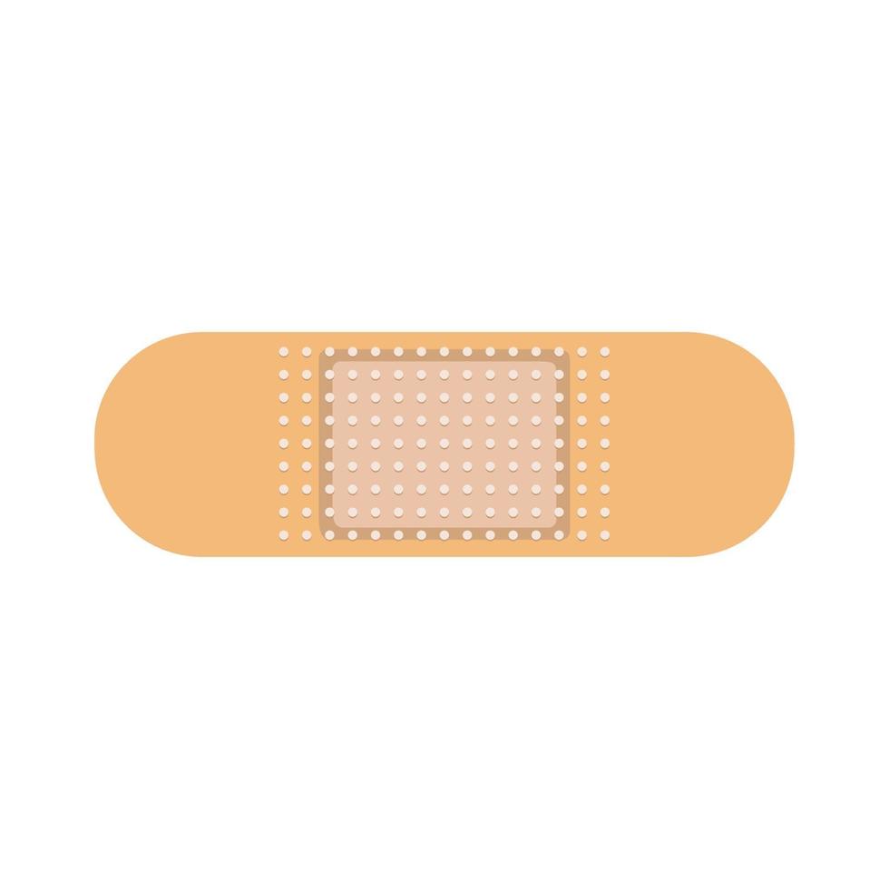 Medical Band-aid. Antiseptic band-aid. Flat vector illustration isolated on a white background.