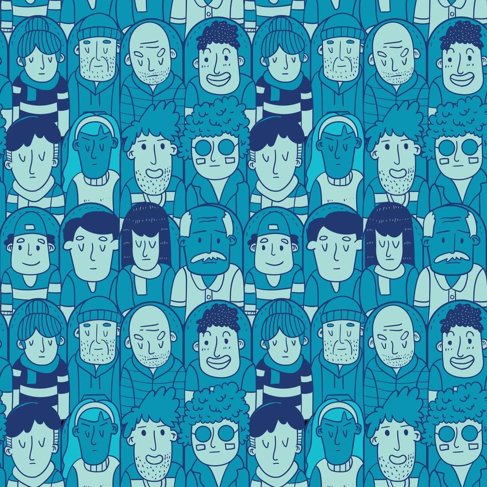 seamless pattern of audience soccer vector