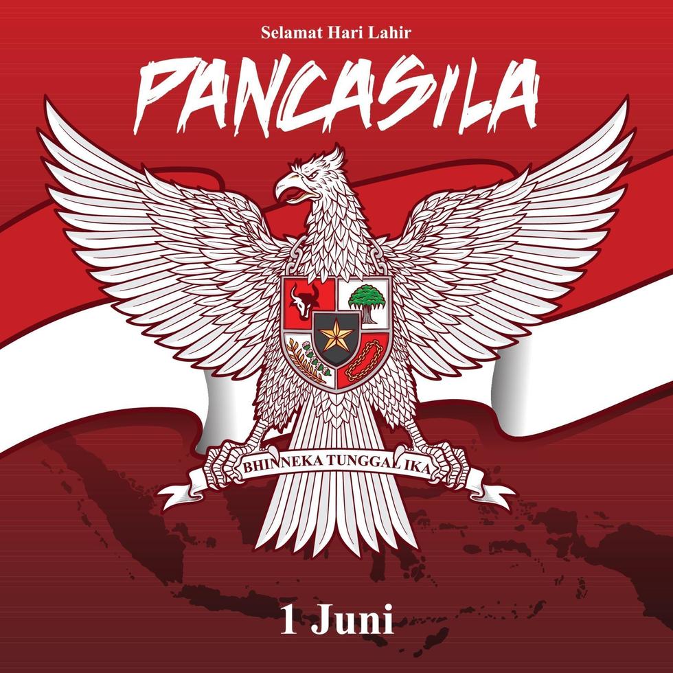 pancasila day illustration vector