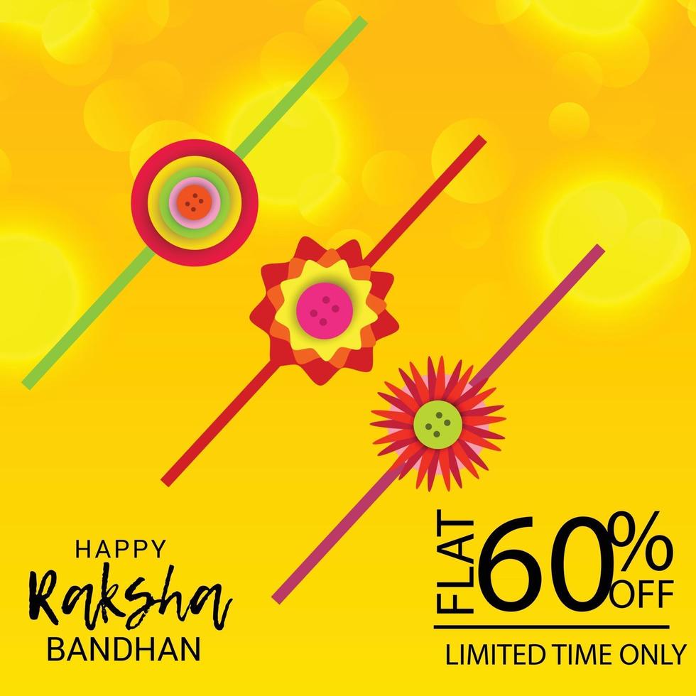Vector illustration of a Background for Happy Raksha Bandhan Indian festival of sisters and brothers