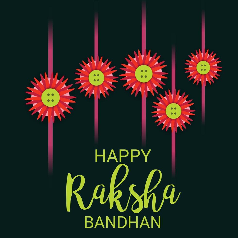 Vector illustration of a Background for Happy Raksha Bandhan Indian festival of sisters and brothers