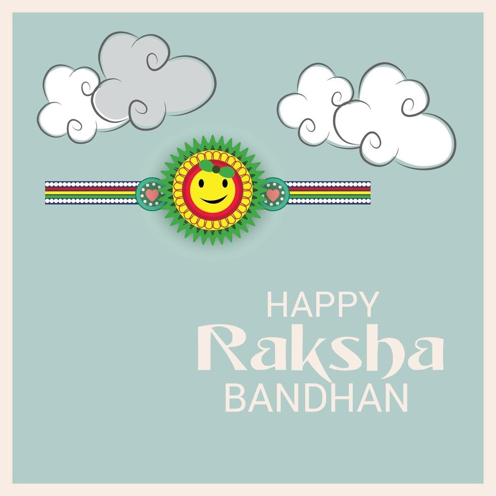 Vector illustration of a Background for Happy Raksha Bandhan Indian festival of sisters and brothers