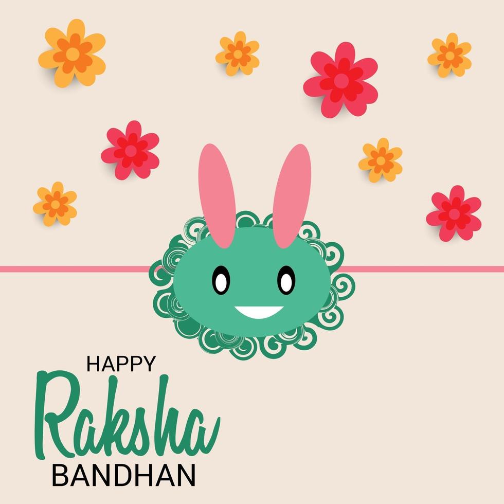Vector illustration of a Background for Happy Raksha Bandhan Indian festival of sisters and brothers