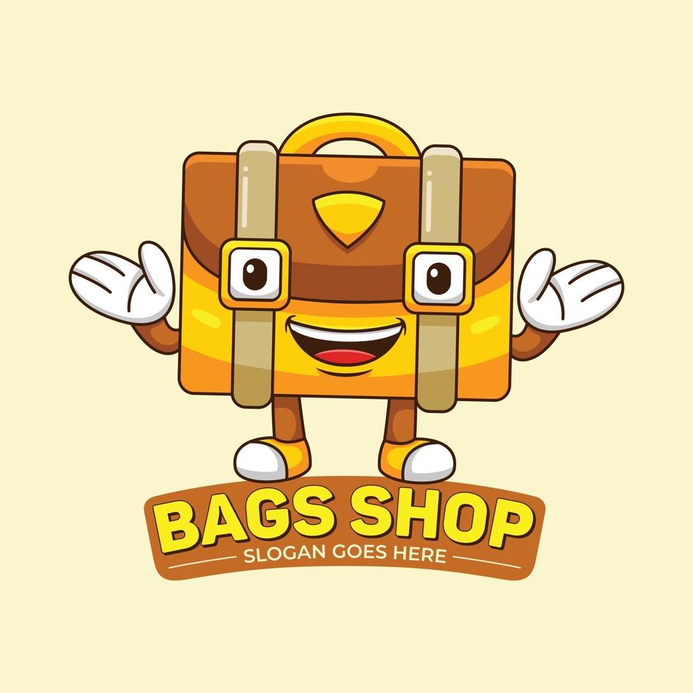 bolsas tienda mascota logo vector
