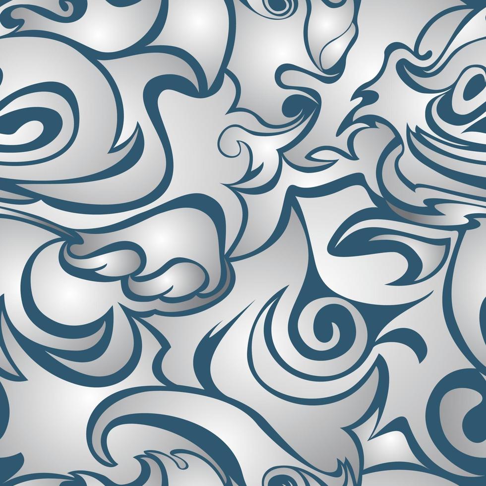 Seamless gray pattern on dark blue background vector