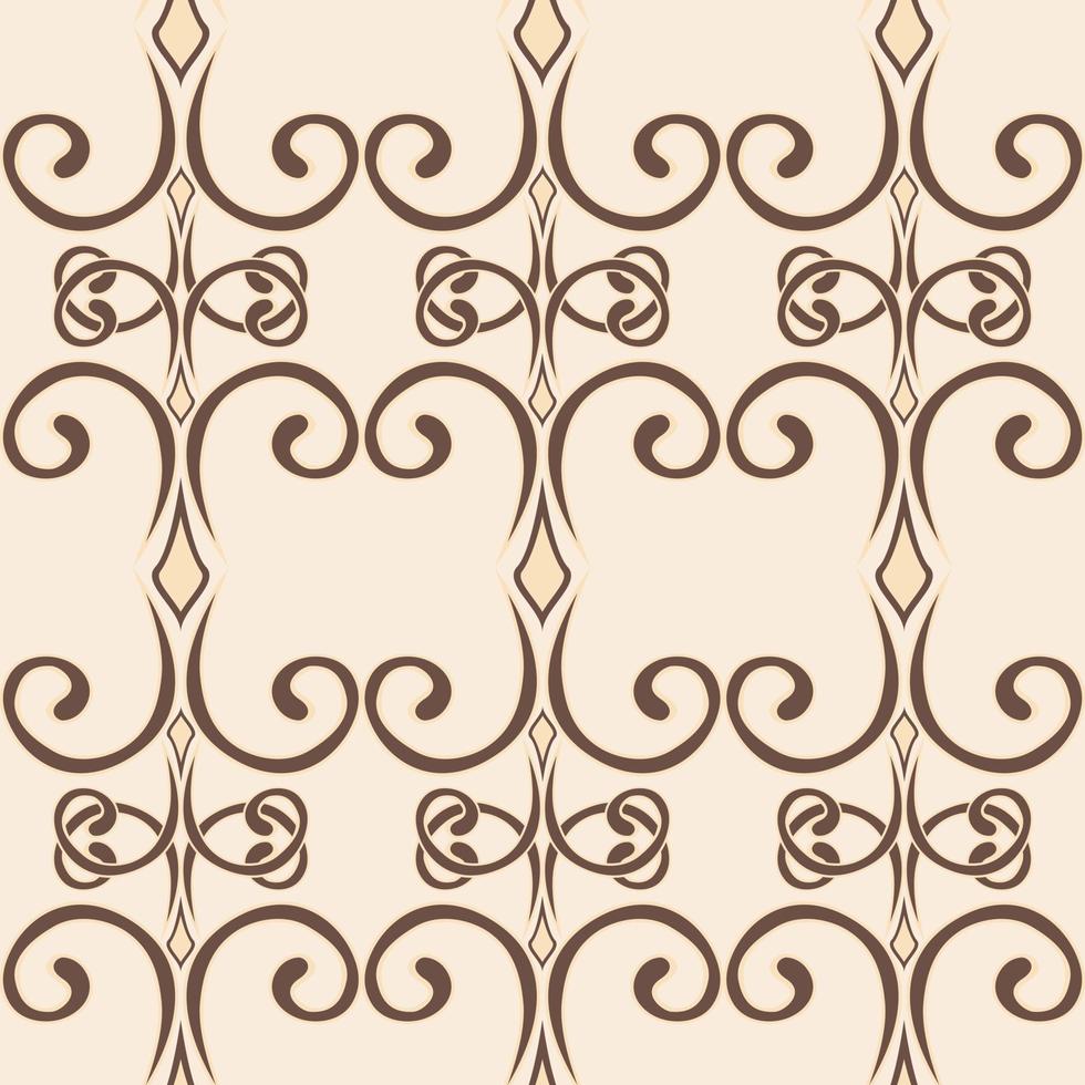 Seamless swirl pattern In a simple style  Vector Endless curl ornament