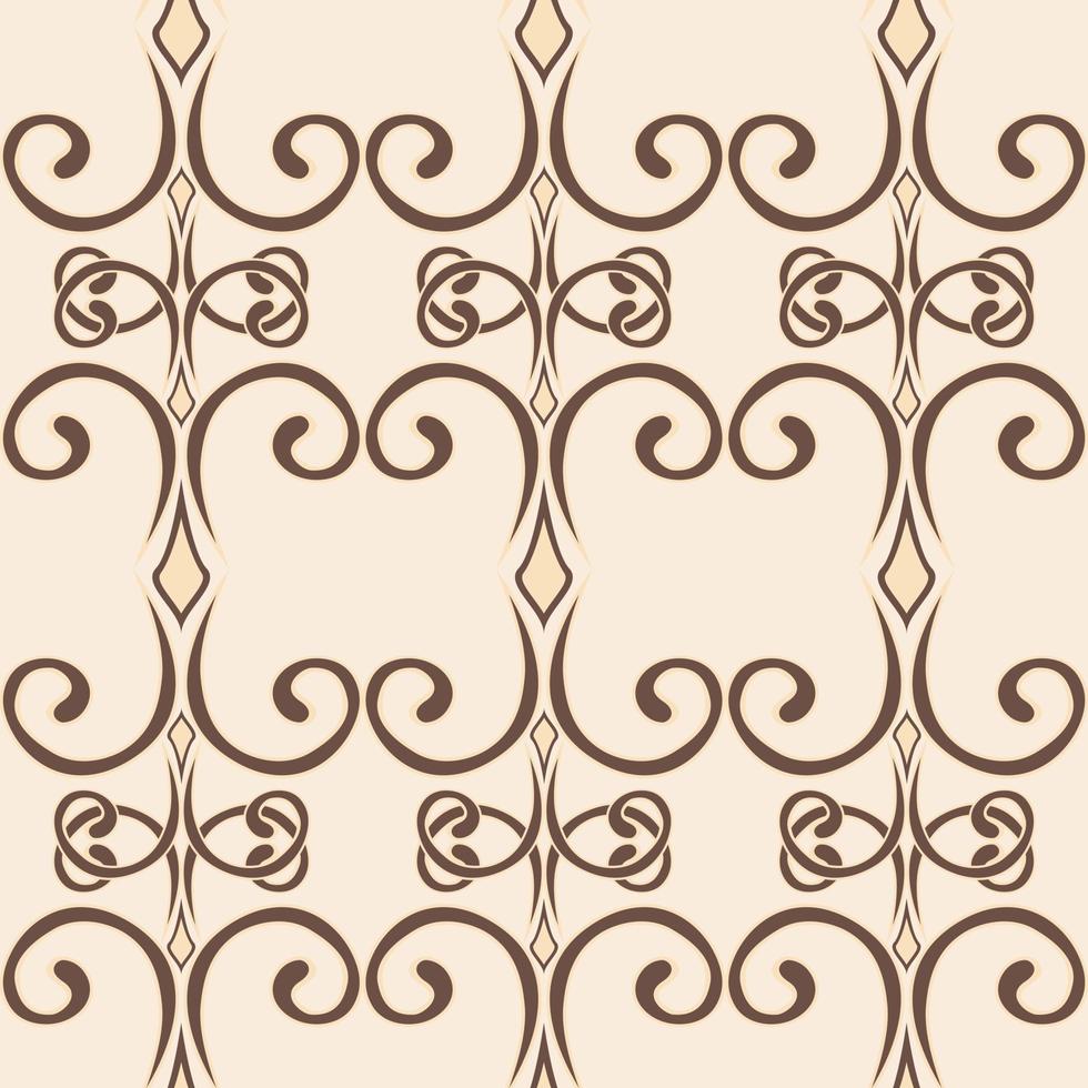 Seamless swirl pattern In a simple style  Vector Endless curl ornament