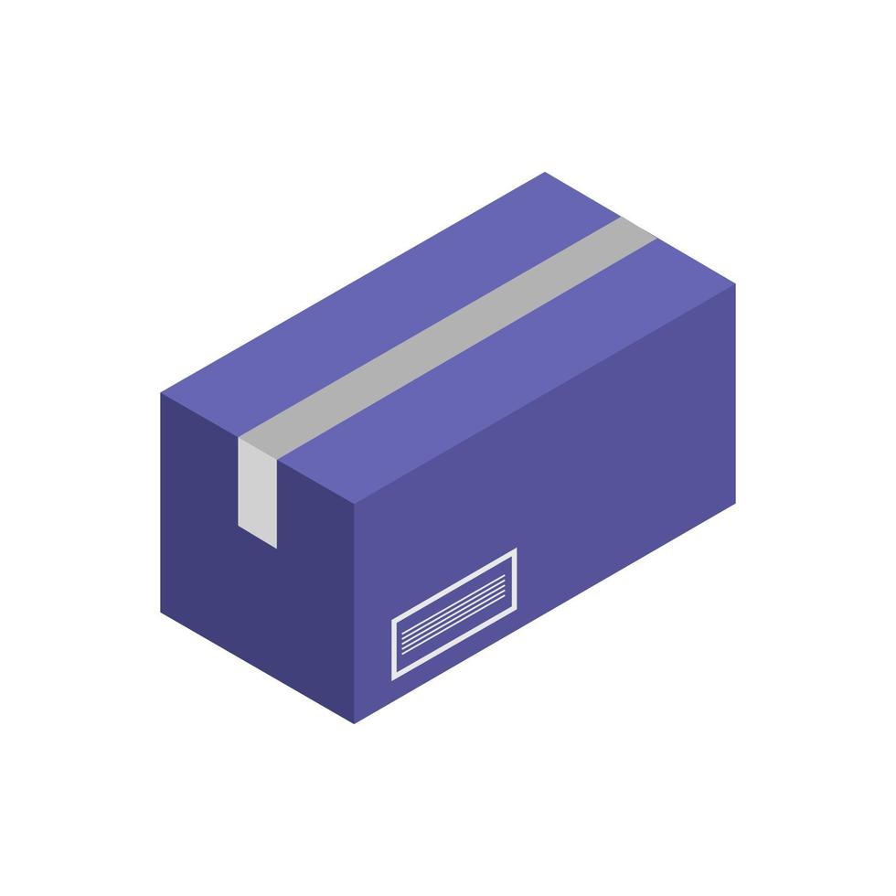 Isometric Box On White Background vector