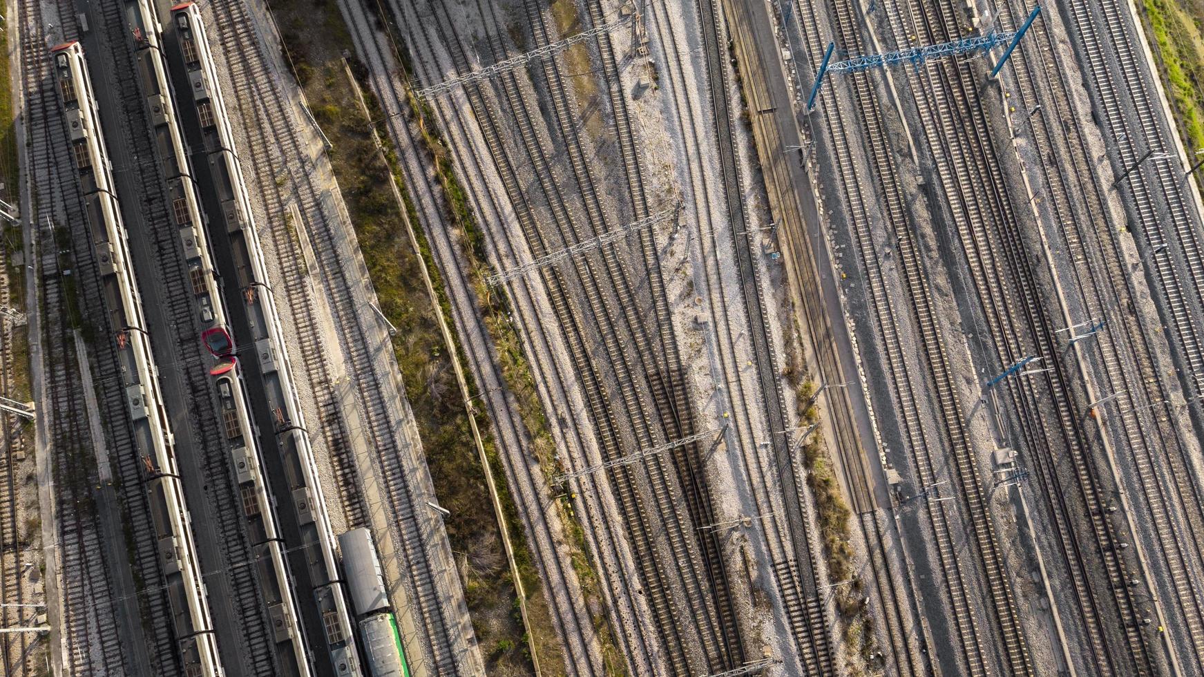 trenes y ferrocarriles vista superior foto