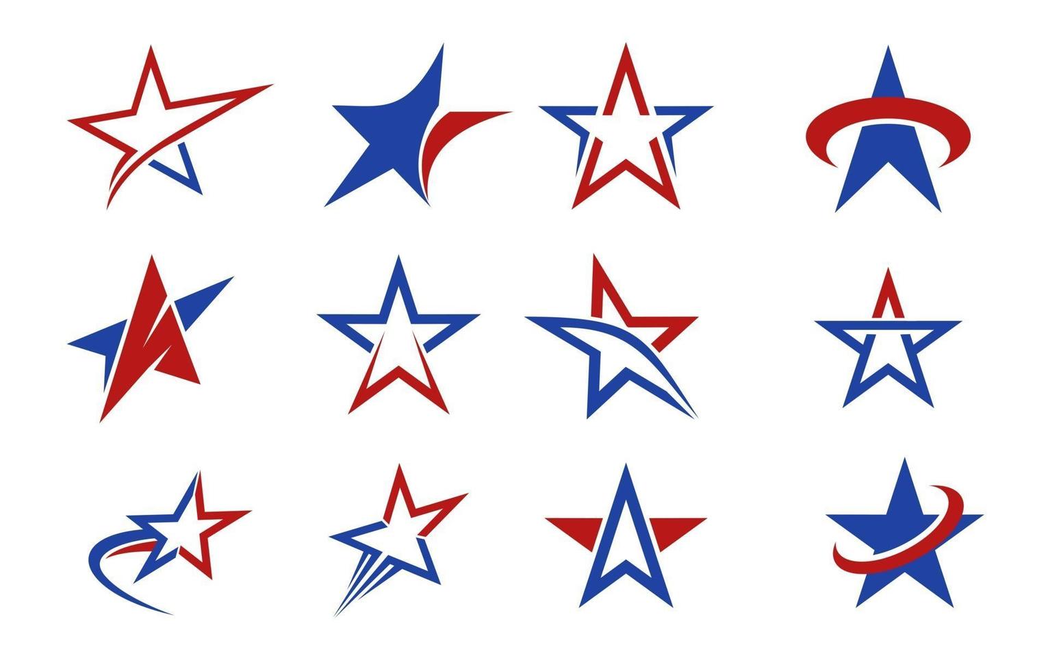 Star Logo Template Collection vector