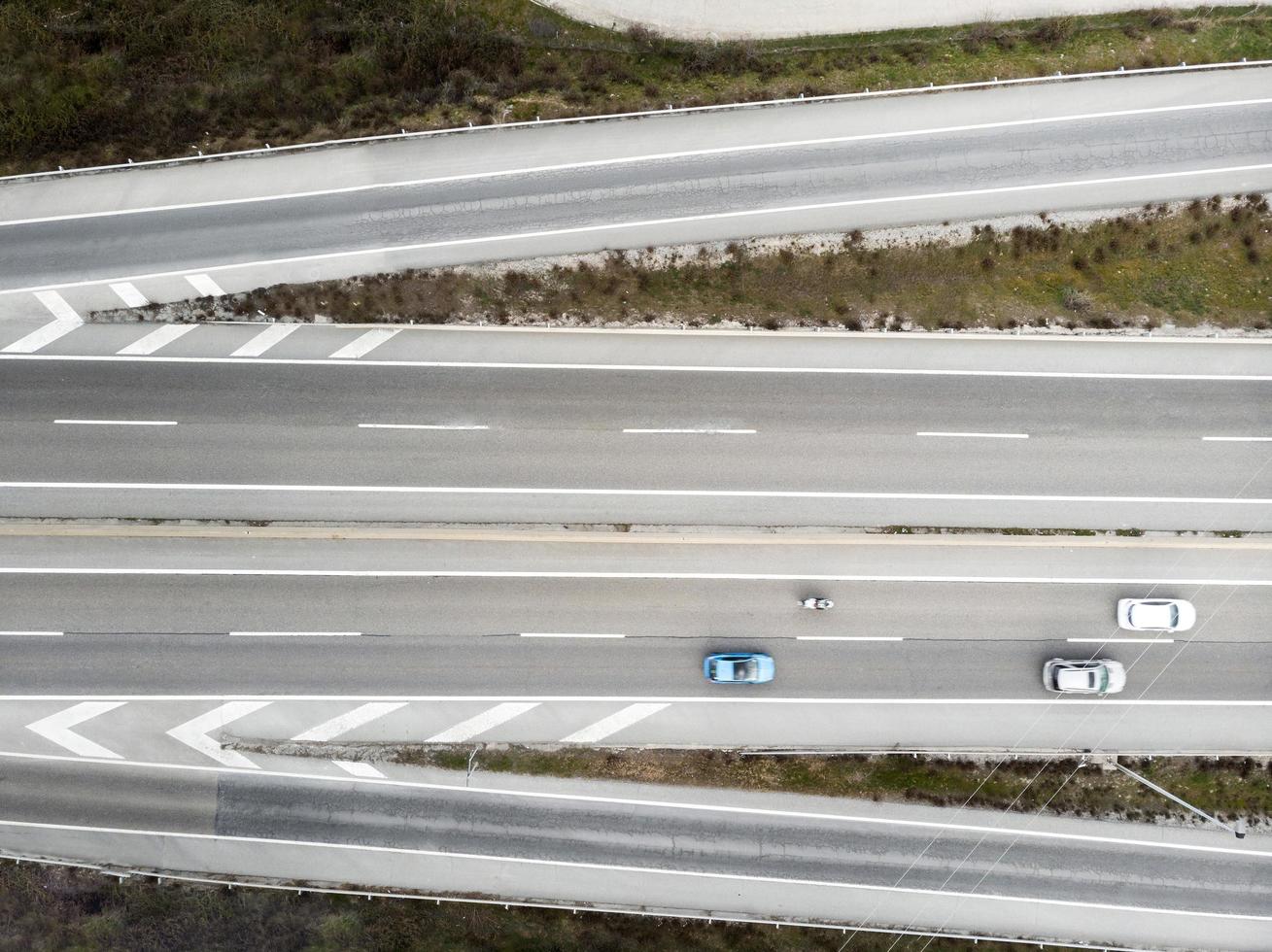 Transport concept with cars on bridges photo