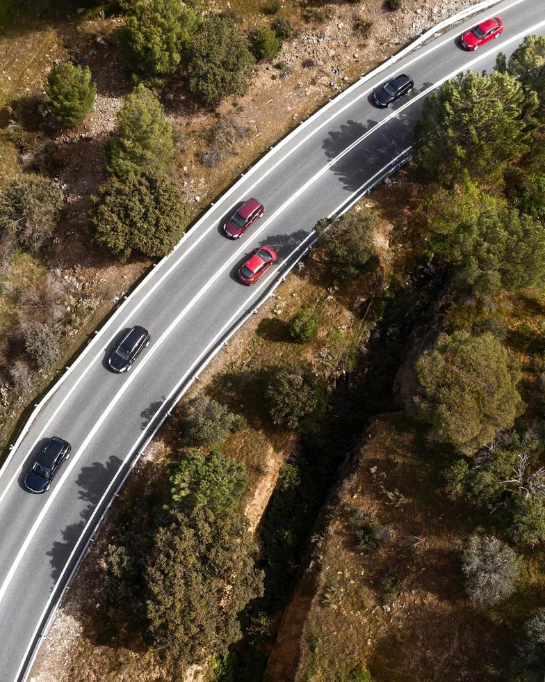 Transport concept with cars on street photo