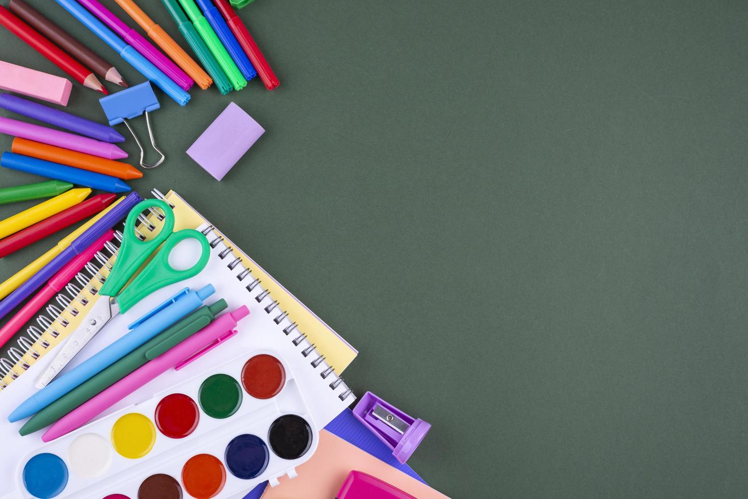 Back To School Painting Supplies Stock Photo - Download Image Now