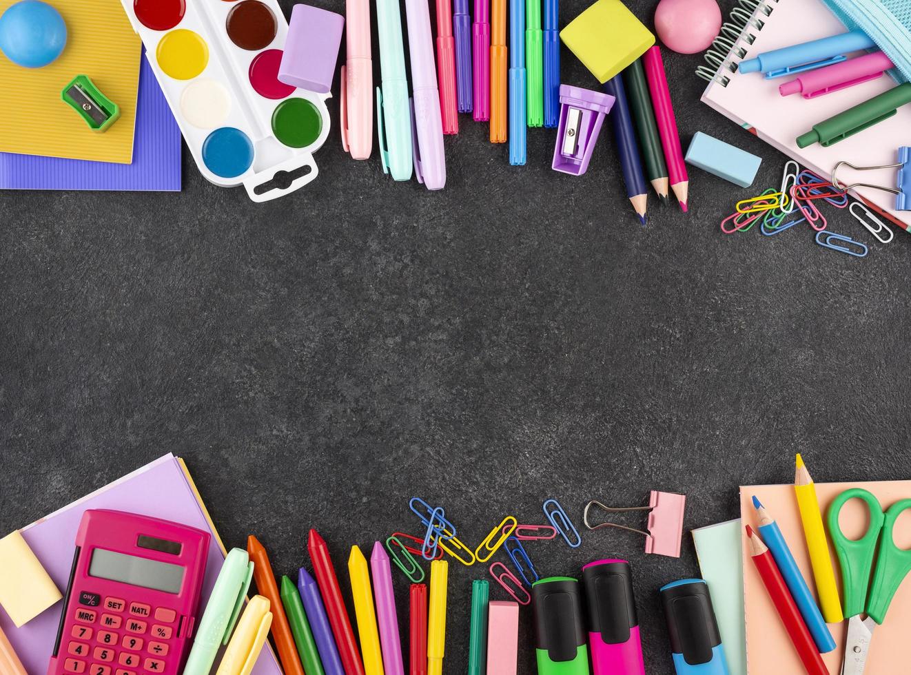 Back To School Painting Supplies Stock Photo - Download Image Now