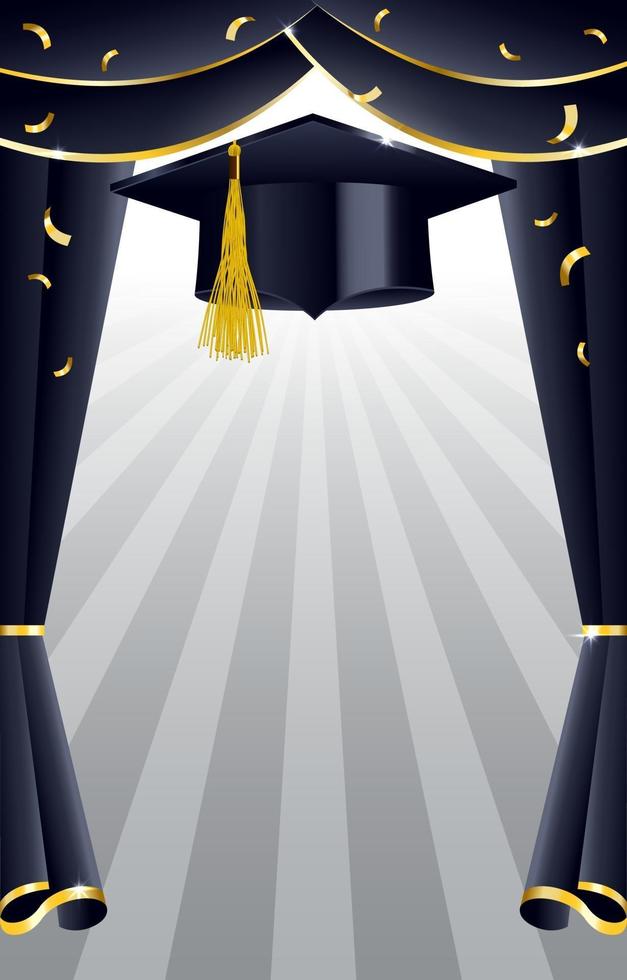 Graduation Photobooth Background Template vector