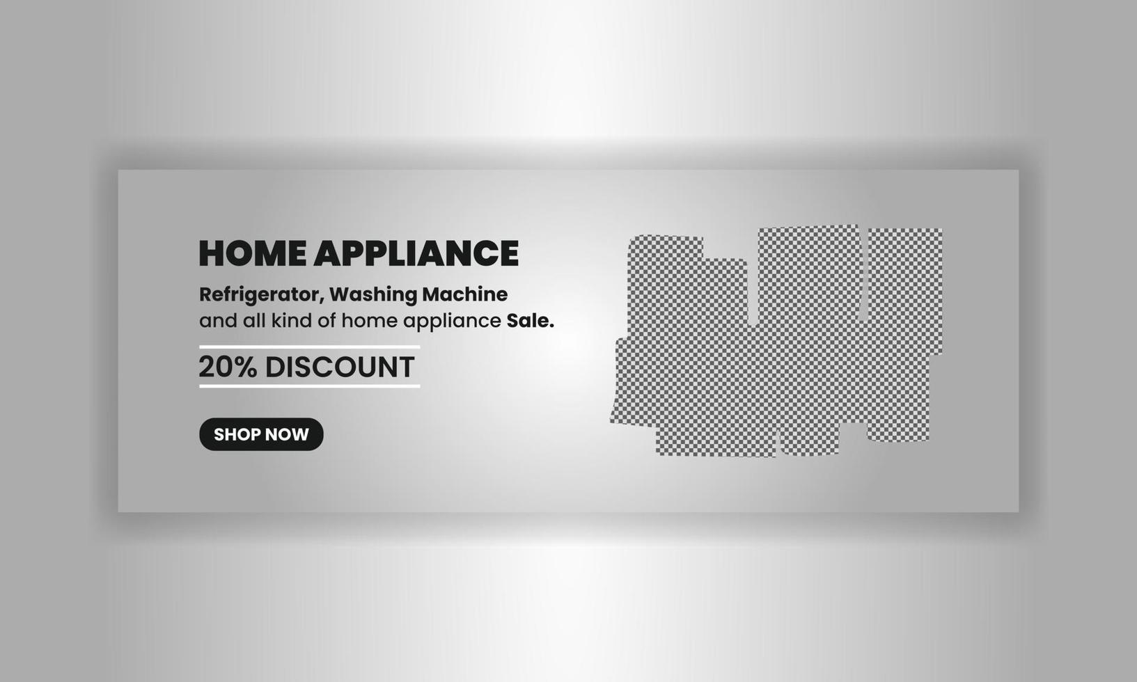 Home appliance promo template banner and cover for social media post design business marketing digital marketing vector