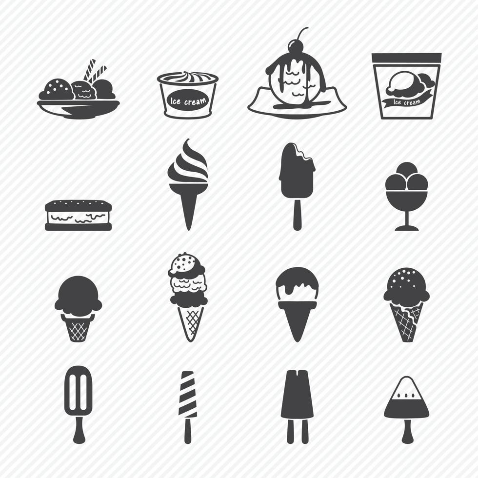 Ice Cream icon set illustration vector