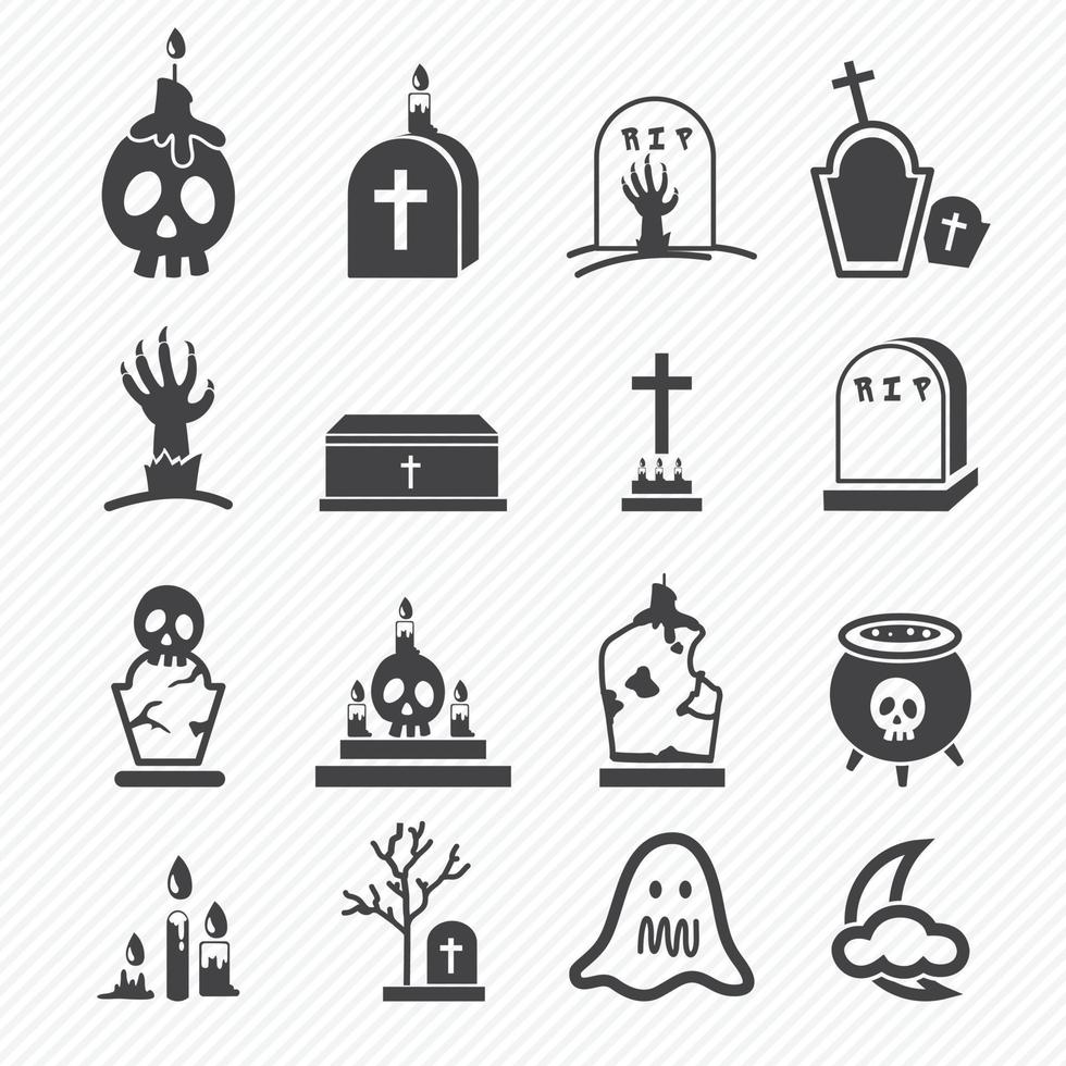 rip iconos conjunto ilustración vector