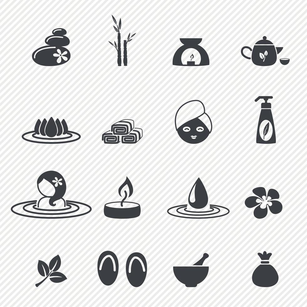 Spa icons set illustration vector
