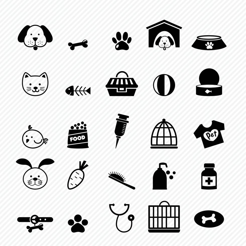 Dog icons illustration vector