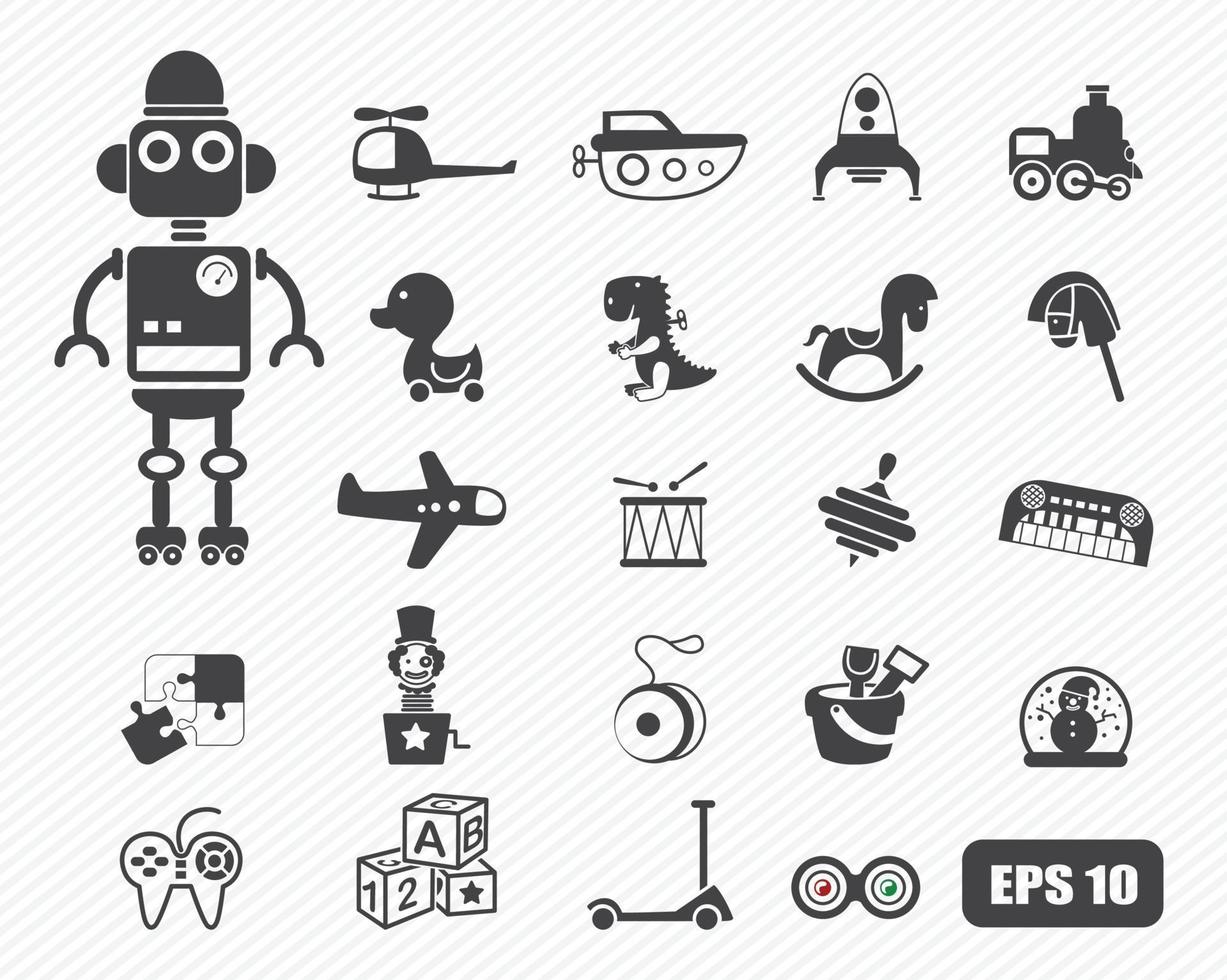 Toys icon set illustration vector