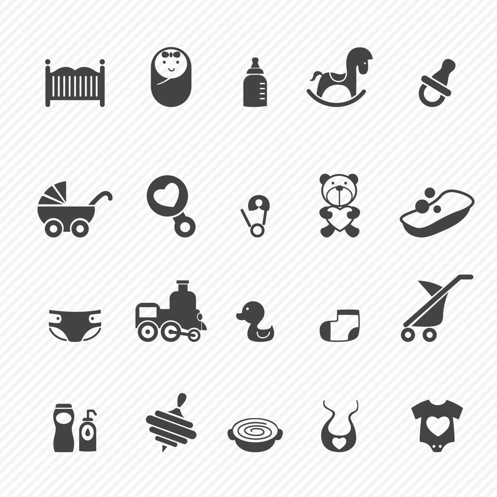 Baby Icons set illustration vector