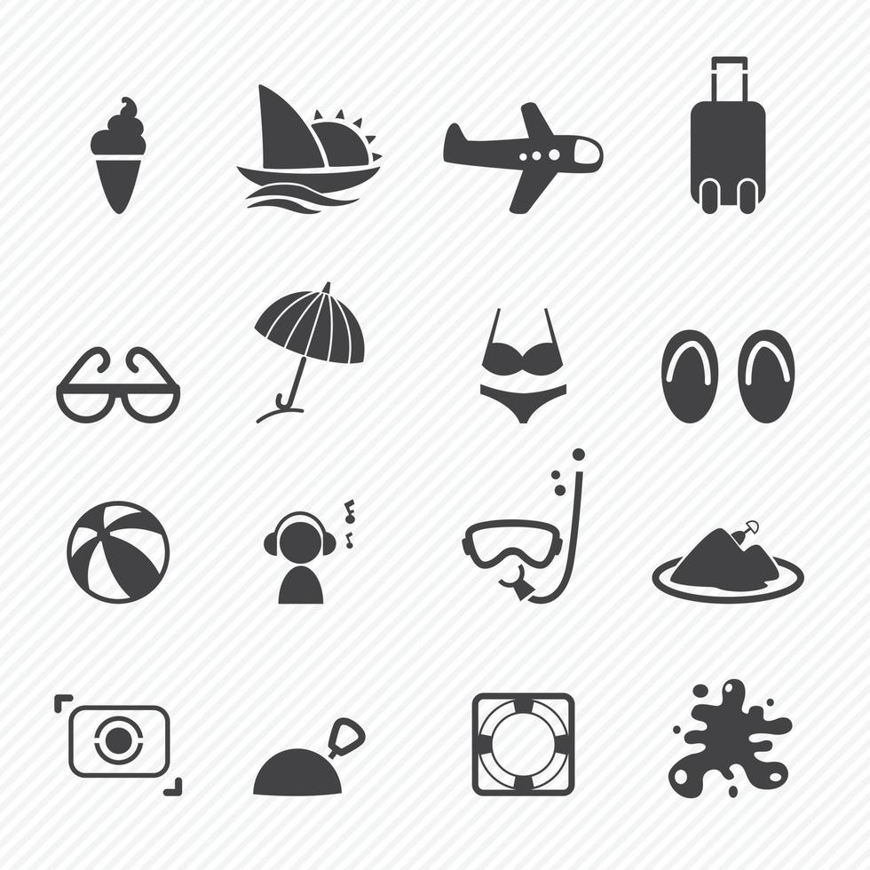 Summer Icons set illustration vector