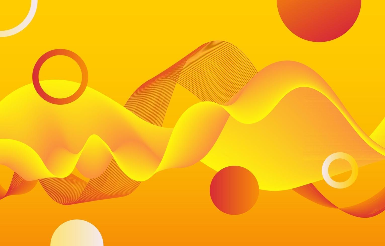 3D Yellow Gradient Liquid Background vector