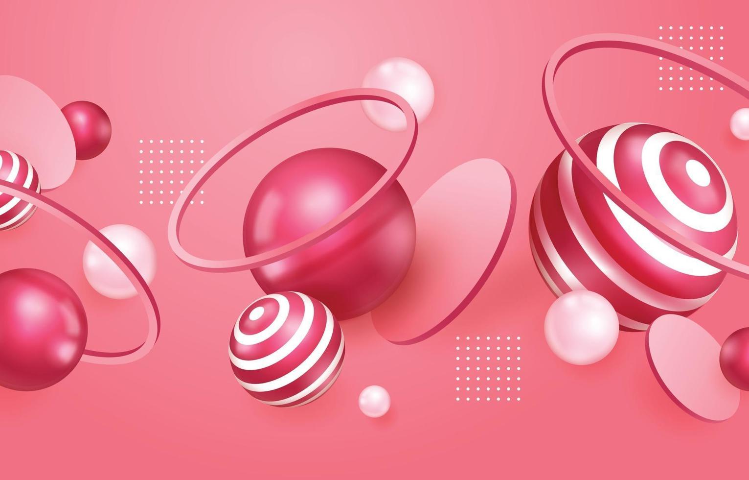 3D Realistic Abstract Pink Background vector