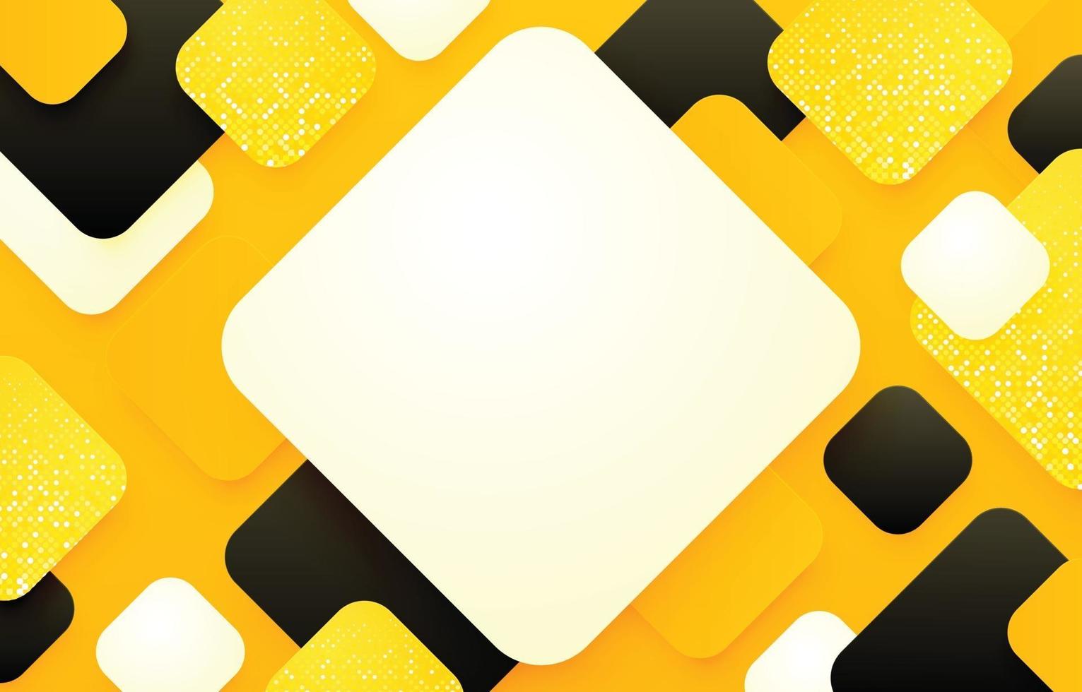 Yellow Abstract Rounded Rectangle Background vector