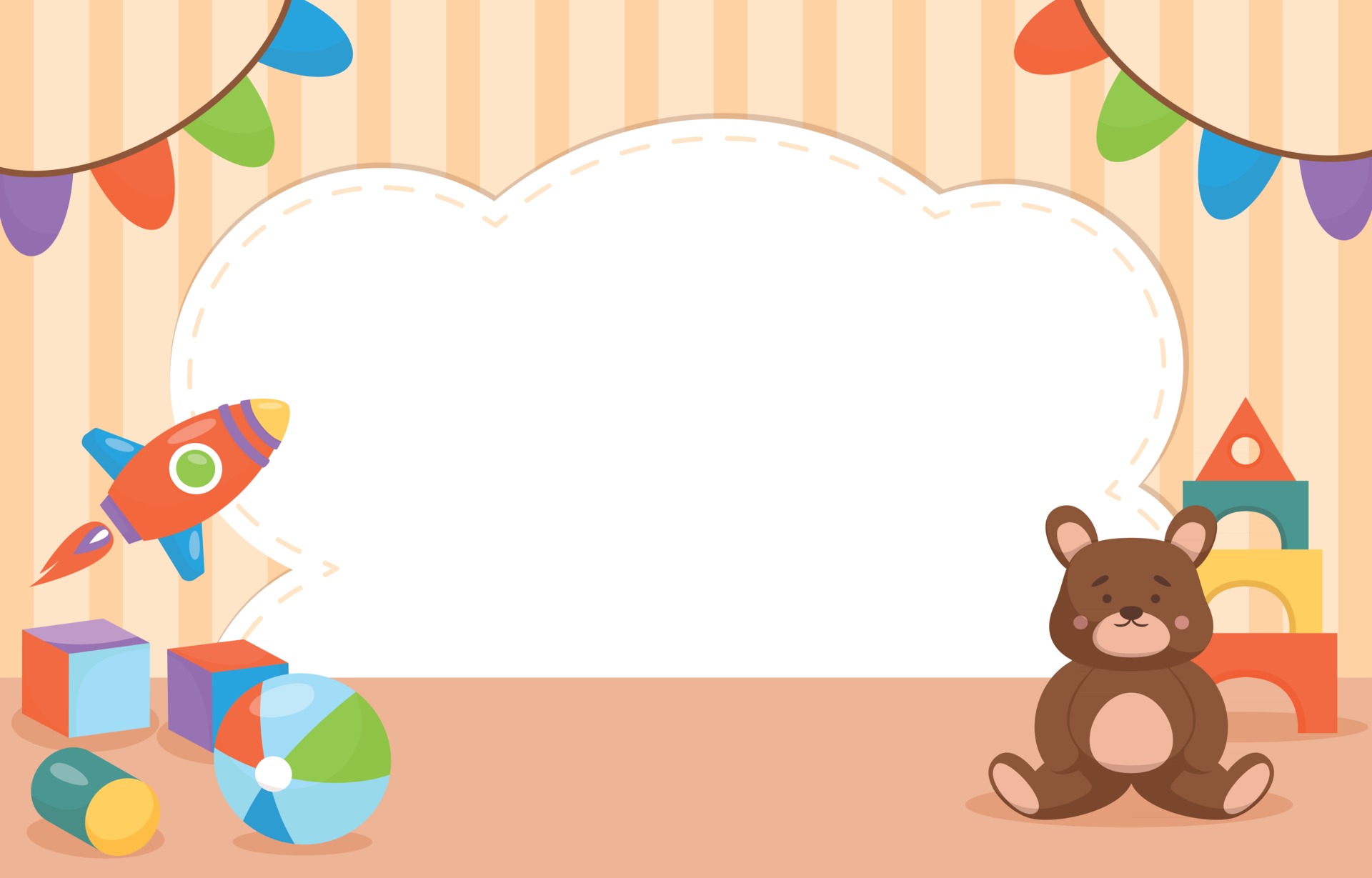 Toys Flat Design Background 2421833 Vector Art at Vecteezy