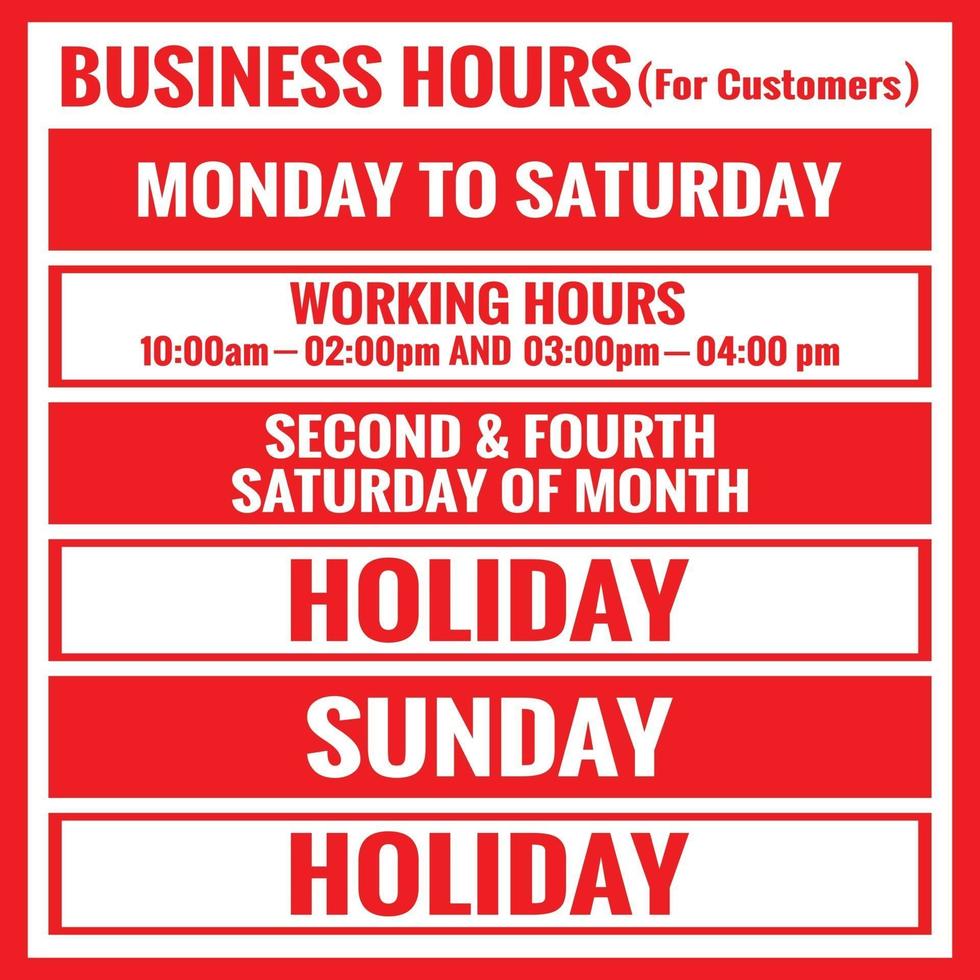 Business Hours Vector Art