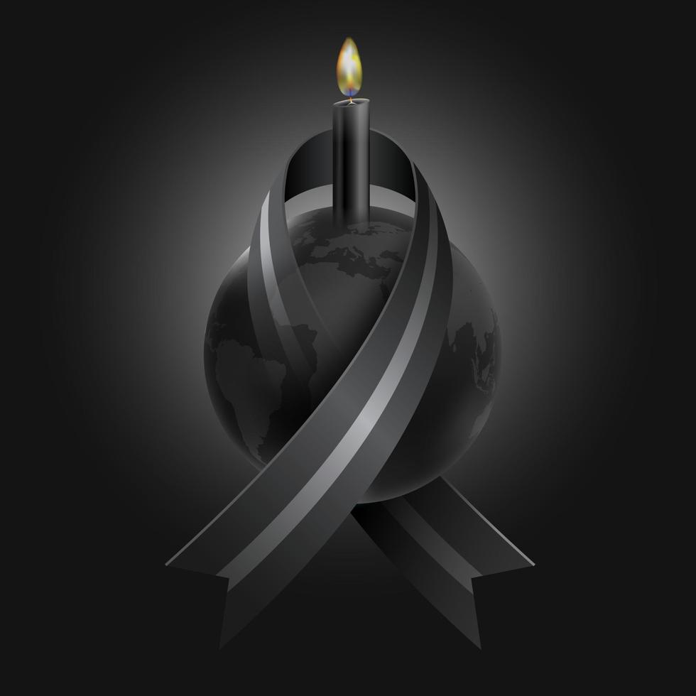 Mourning for the loss of many people vector