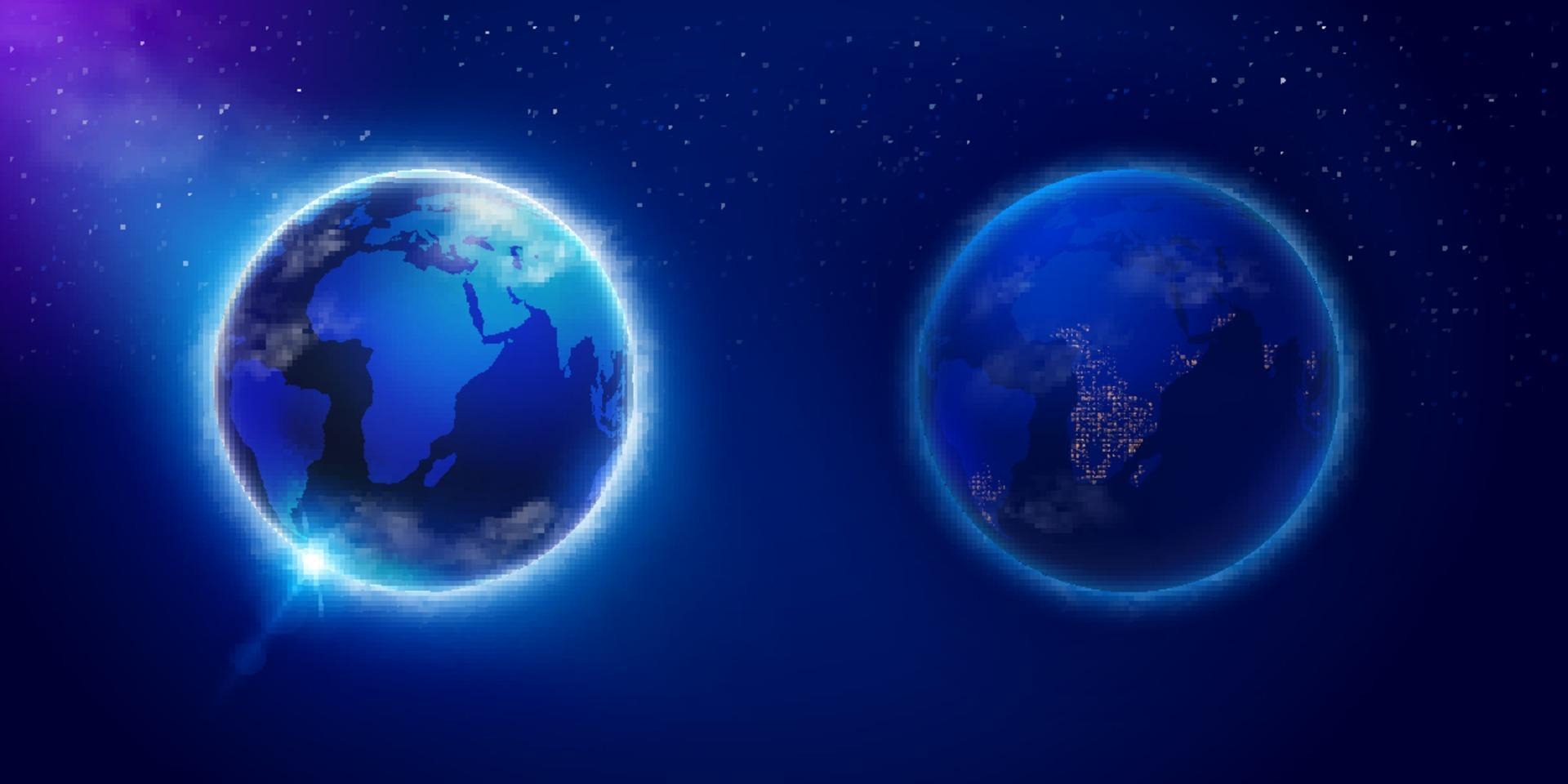 World day and night vector