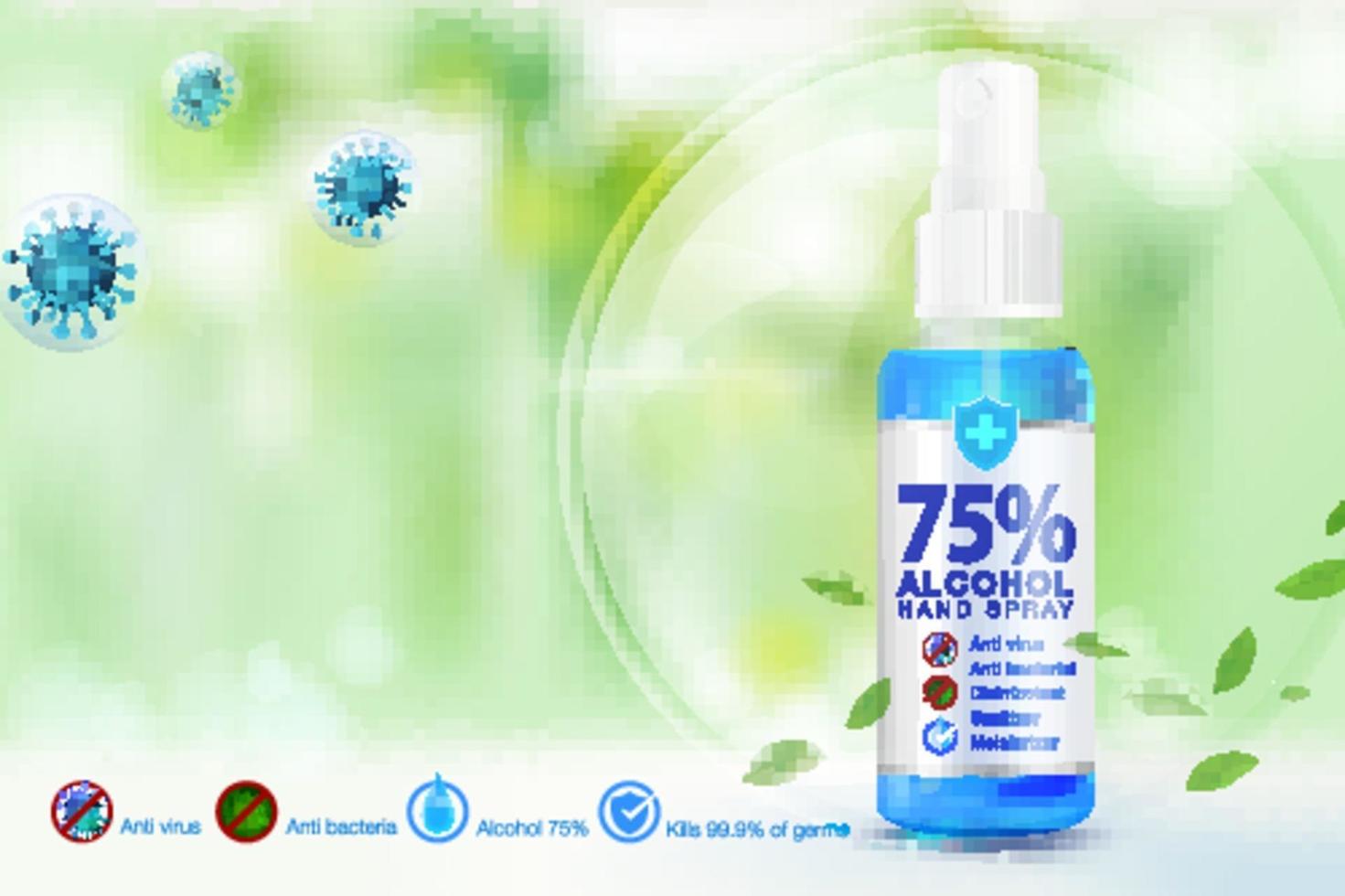 Hand sanitizer spray vector
