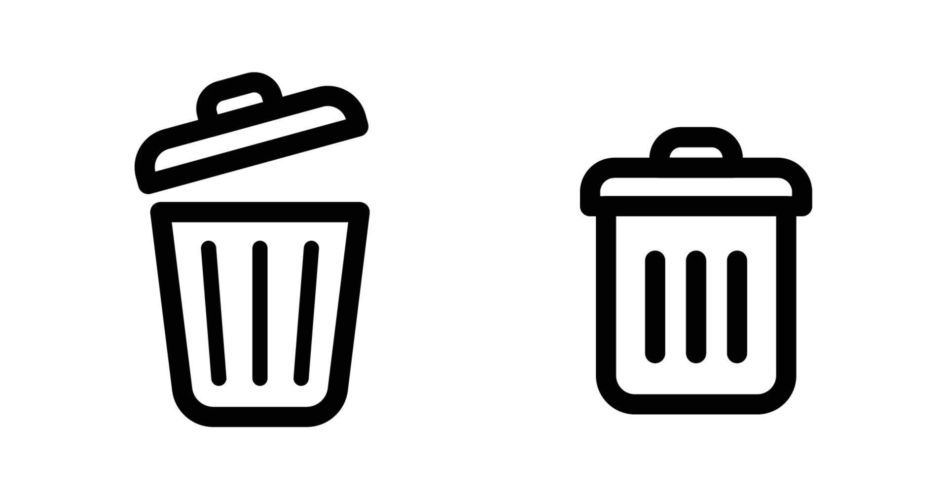 Dust bin icon trash can flatline vector delete symbol 2421934 Vector