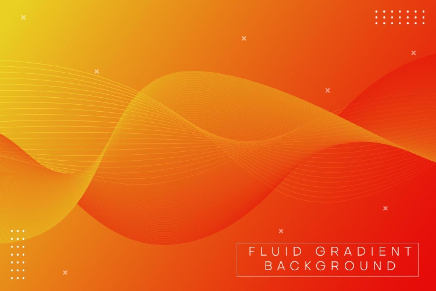 Abstract orange background with fluid shapes vector